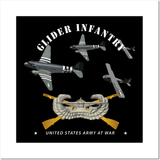 Glider Infantry w Towed Glider w  Infantry Glider Badge Posters and Art